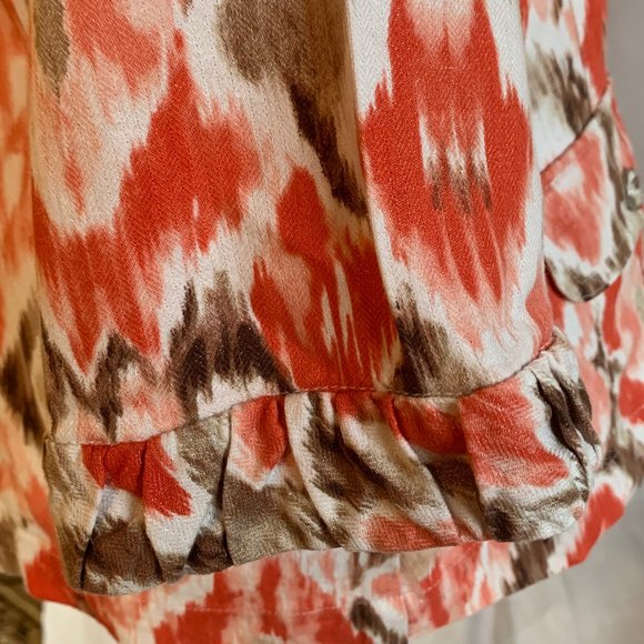 Chico's Linen Mandarin Collar Women's Ikat Blazer - Picture 7 of 8